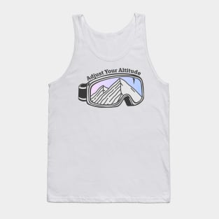 Sunset Mountain Ski Goggles | Adjust Your Altitude Tank Top